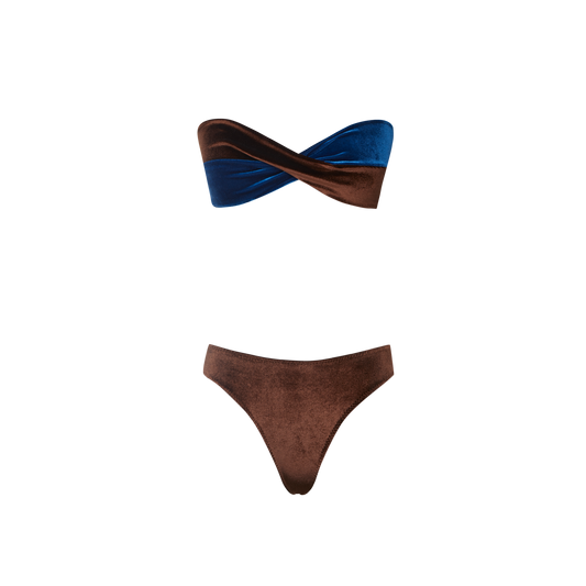 BIKINI FUN BLUE/BROWN