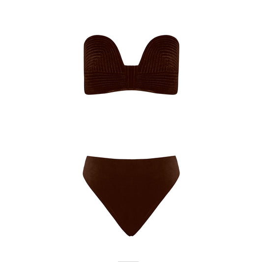 BIKINI ANA PANTS BROWN VELVET
