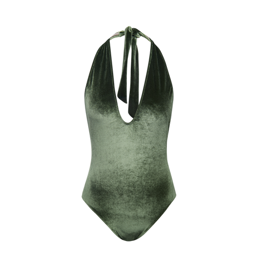 SWIMSUIT COOL GREEN VELVET