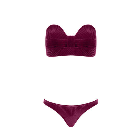 BIKINI MARIA PANTS PINK VELVET