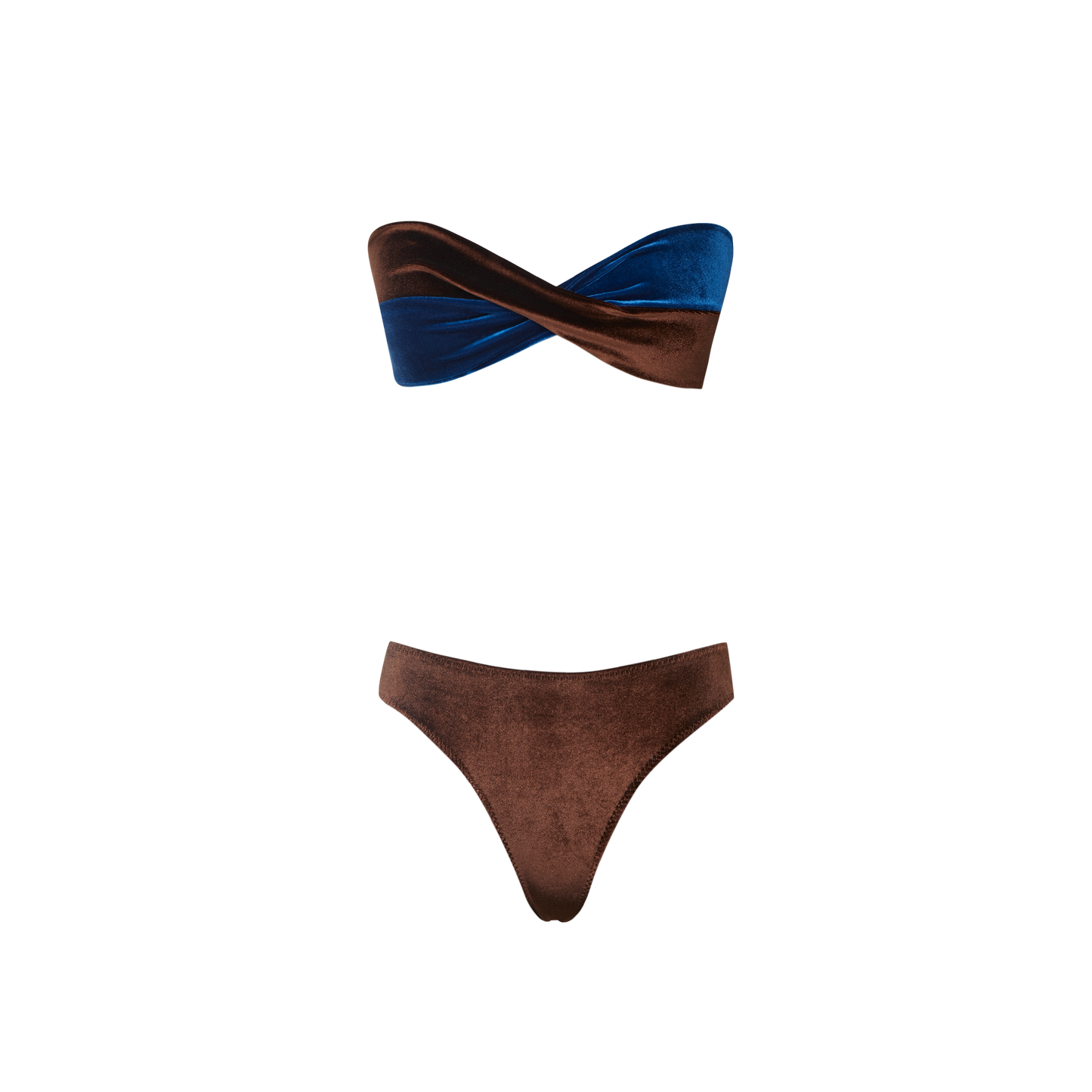 BIKINI FUN BLUE/BROWN