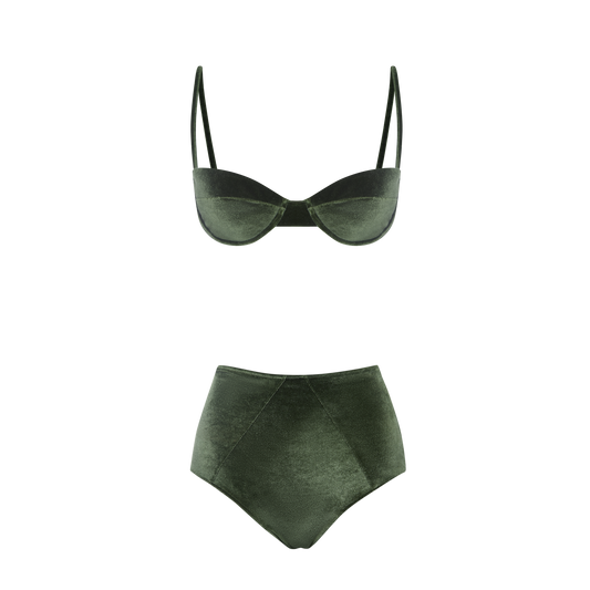 BIKINI CHIC GREEN VELVET
